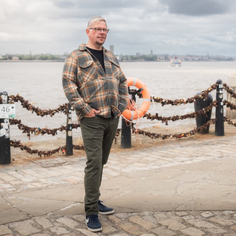 Scott on the Liverpool waterfront